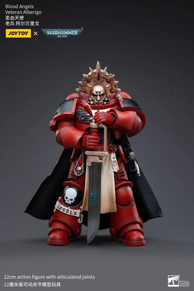 Warhammer 40k Action Figure 1/18 Blood Angels Veteran Alberigo 12 cm product photo