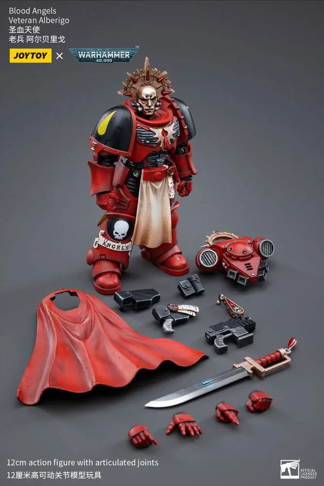 Warhammer 40k Action Figure 1/18 Blood Angels Veteran Alberigo 12 cm product photo