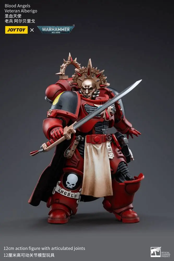 Warhammer 40k Action Figure 1/18 Blood Angels Veteran Alberigo 12 cm product photo