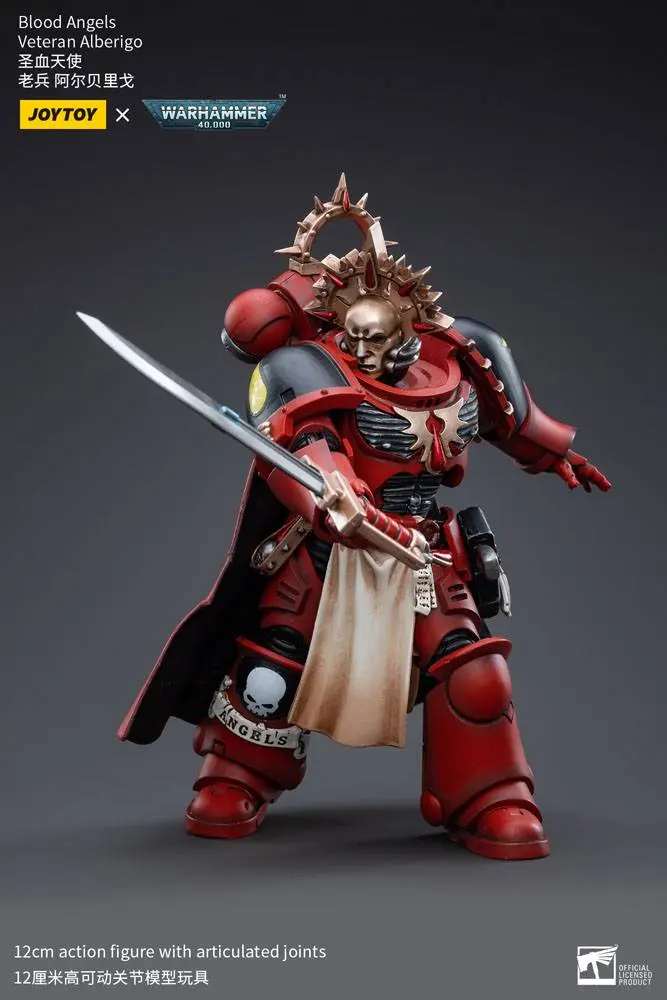 Warhammer 40k Action Figure 1/18 Blood Angels Veteran Alberigo 12 cm product photo