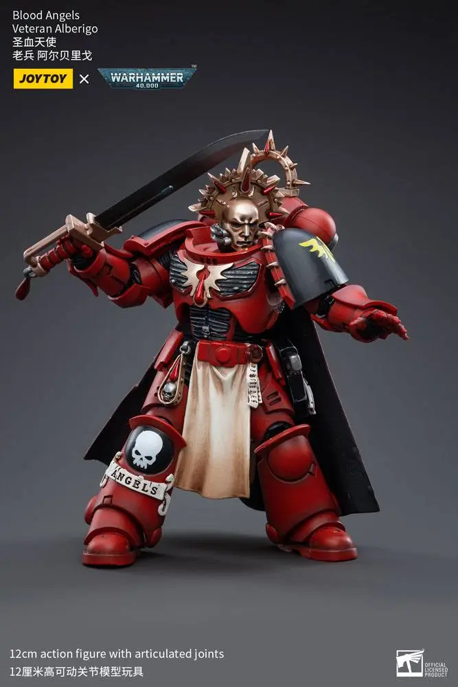 Warhammer 40k Action Figure 1/18 Blood Angels Veteran Alberigo 12 cm product photo