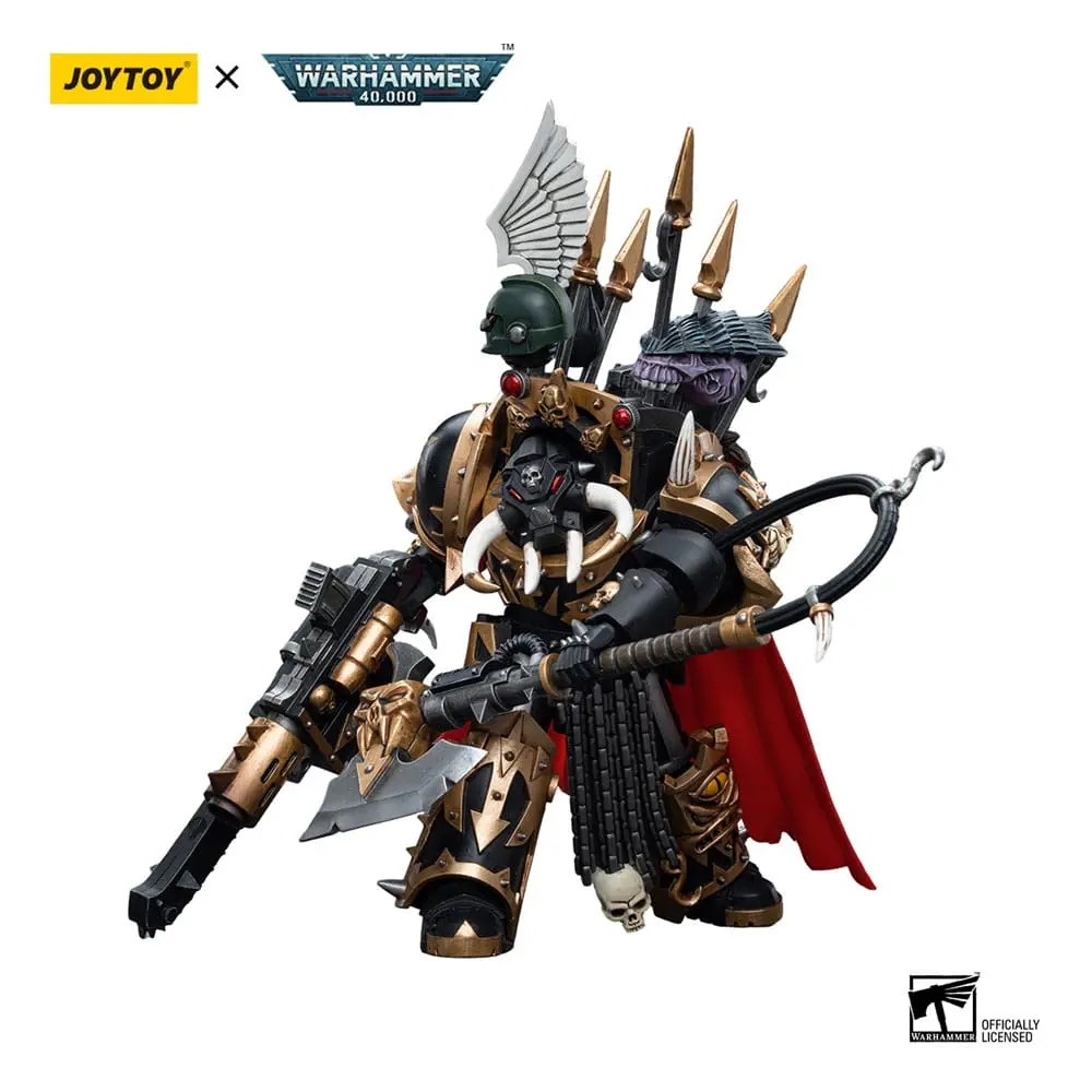 Warhammer 40k Action Figure 1/18 Chaos Space Marines Black Legion Chaos Lord in Terminator Armour 12 cm product photo