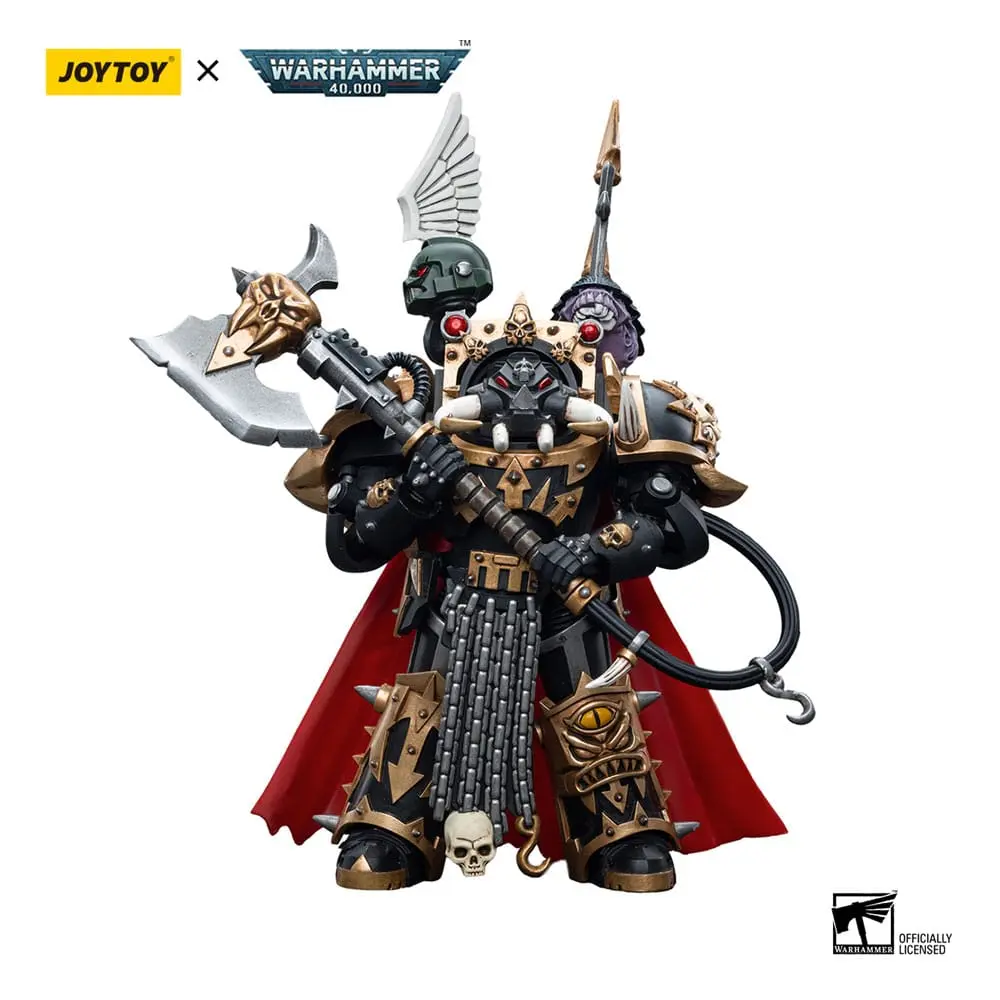Warhammer 40k Action Figure 1/18 Chaos Space Marines Black Legion Chaos Lord in Terminator Armour 12 cm product photo