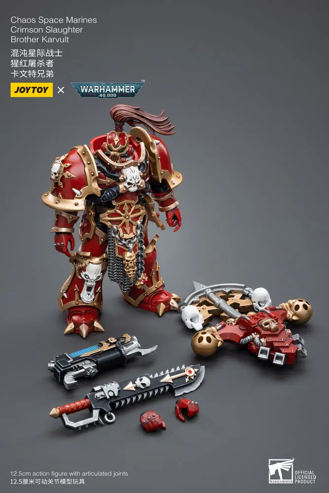 Warhammer 40k Action Figure 1/18 Chaos Space Marines Crimson Slaughter Brother Karvult 12 cm product photo