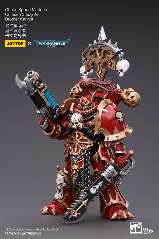 Warhammer 40k Action Figure 1/18 Chaos Space Marines Crimson Slaughter Brother Karvult 12 cm product photo