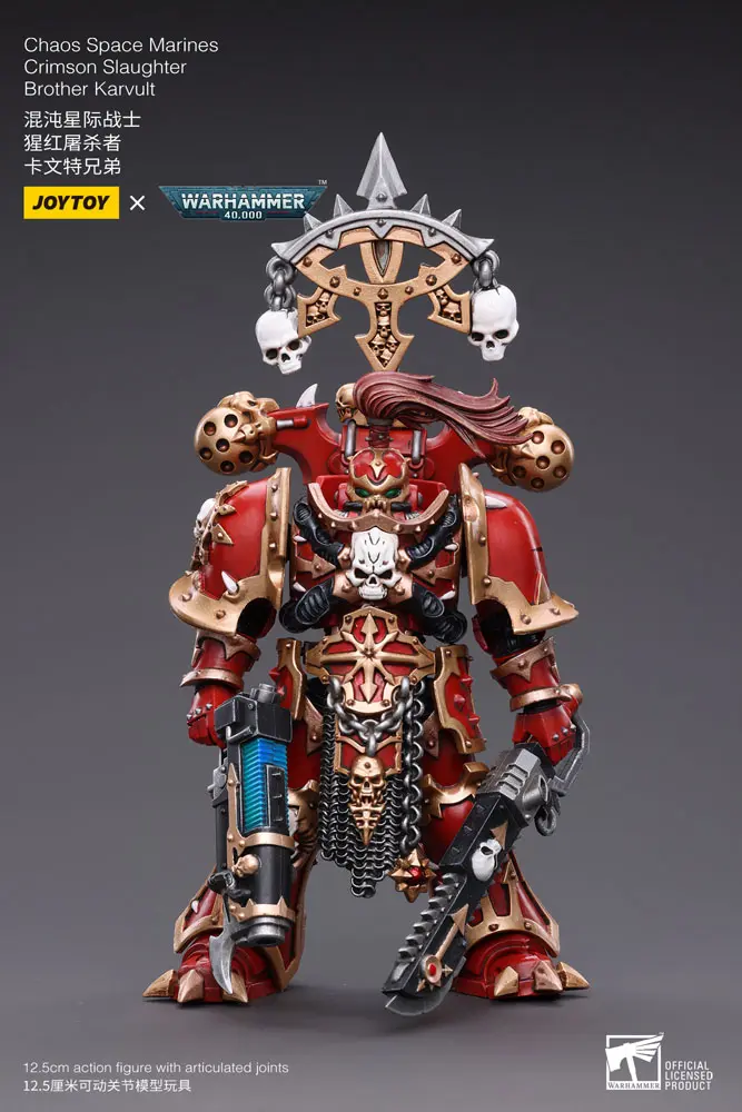 Warhammer 40k Action Figure 1/18 Chaos Space Marines Crimson Slaughter Brother Karvult 12 cm product photo