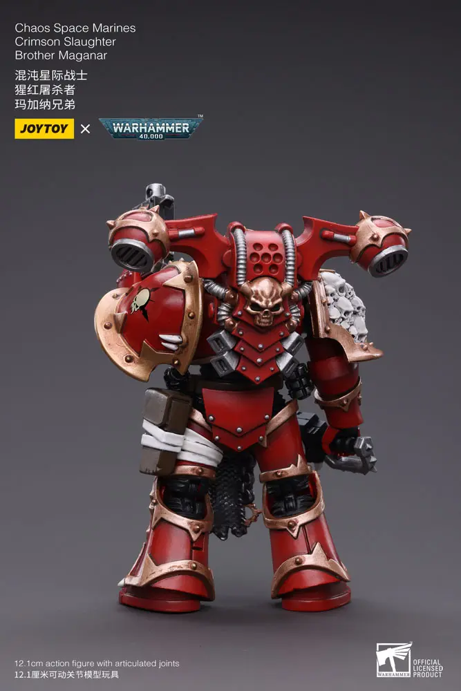 Warhammer 40k Action Figure 1/18 Chaos Space Marines Crimson Slaughter Brother Maganar 12 cm product photo