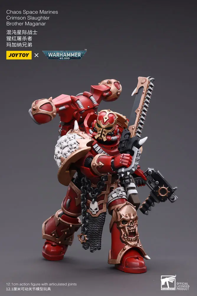 Warhammer 40k Action Figure 1/18 Chaos Space Marines Crimson Slaughter Brother Maganar 12 cm product photo