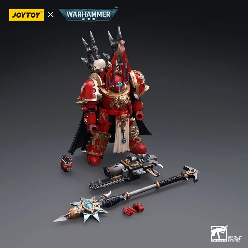 Warhammer 40k Action Figure 1/18 Chaos Space Marines Crimson Slaughter Sorcerer Lord in Terminator Armour 12 cm product photo