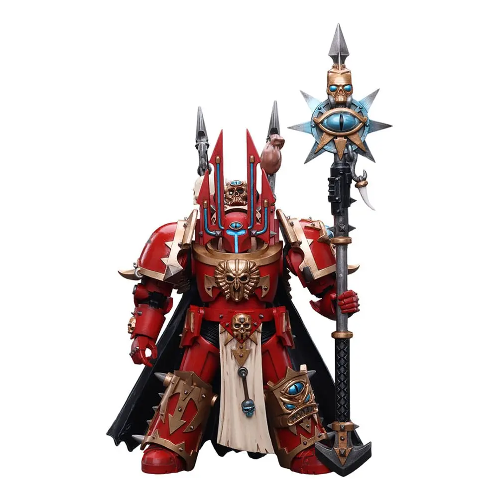 Warhammer 40k Action Figure 1/18 Chaos Space Marines Crimson Slaughter Sorcerer Lord in Terminator Armour 12 cm product photo