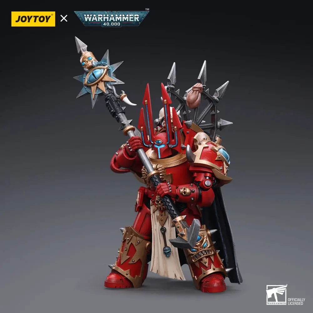 Warhammer 40k Action Figure 1/18 Chaos Space Marines Crimson Slaughter Sorcerer Lord in Terminator Armour 12 cm product photo