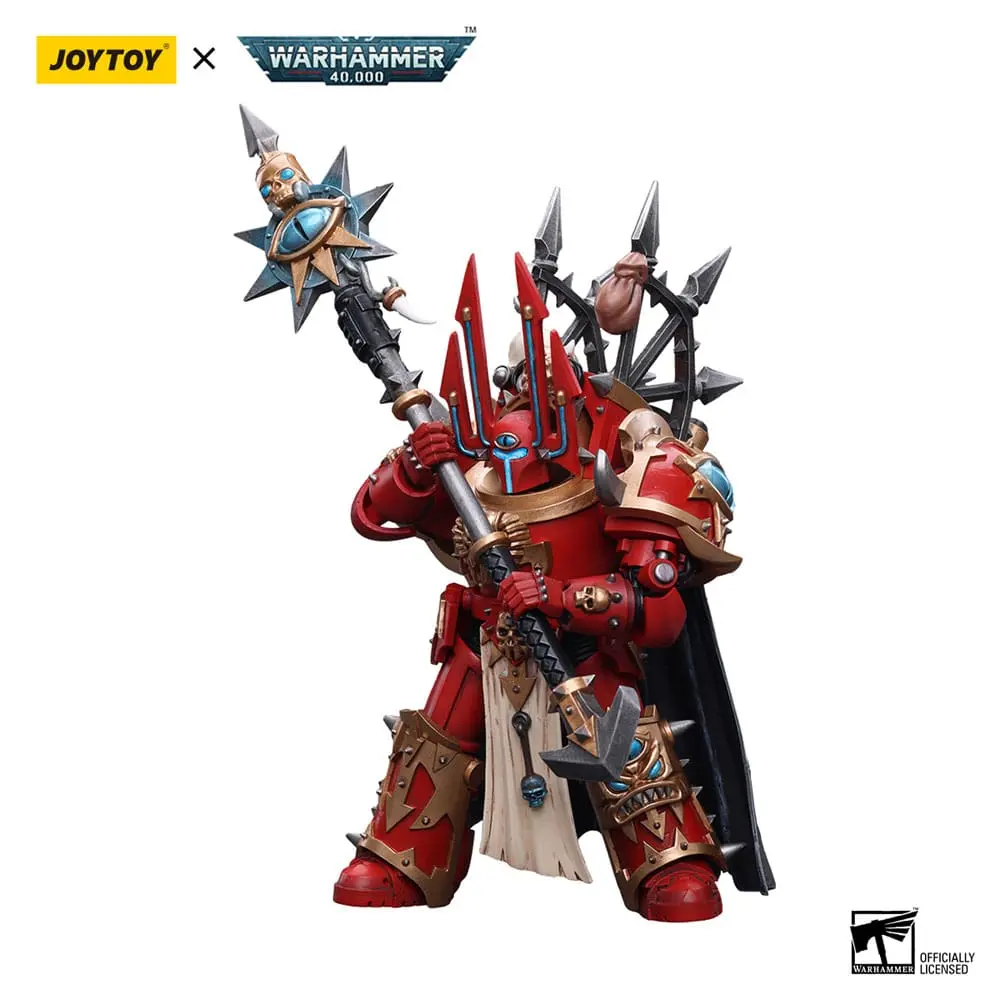 Warhammer 40k Action Figure 1/18 Chaos Space Marines Crimson Slaughter Sorcerer Lord in Terminator Armour 12 cm product photo