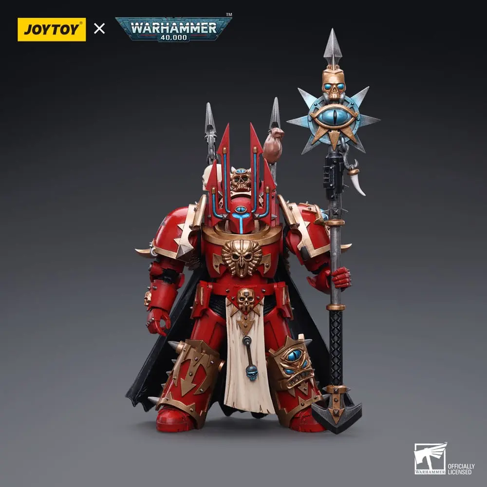 Warhammer 40k Action Figure 1/18 Chaos Space Marines Crimson Slaughter Sorcerer Lord in Terminator Armour 12 cm product photo