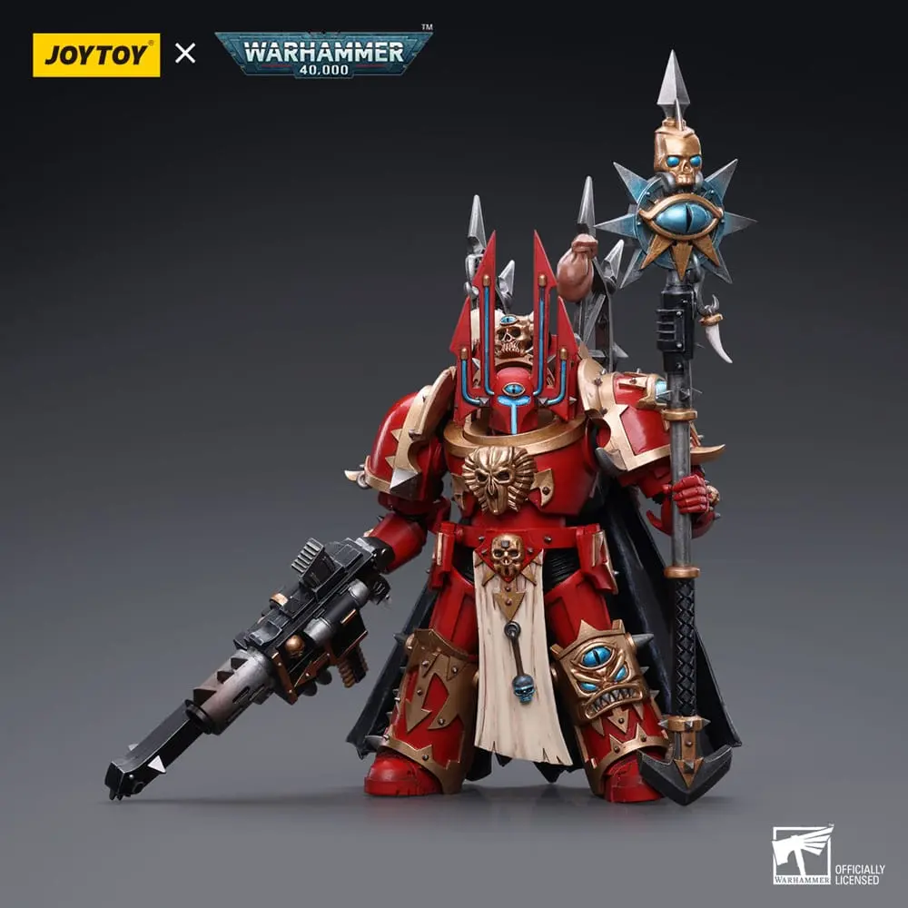Warhammer 40k Action Figure 1/18 Chaos Space Marines Crimson Slaughter Sorcerer Lord in Terminator Armour 12 cm product photo