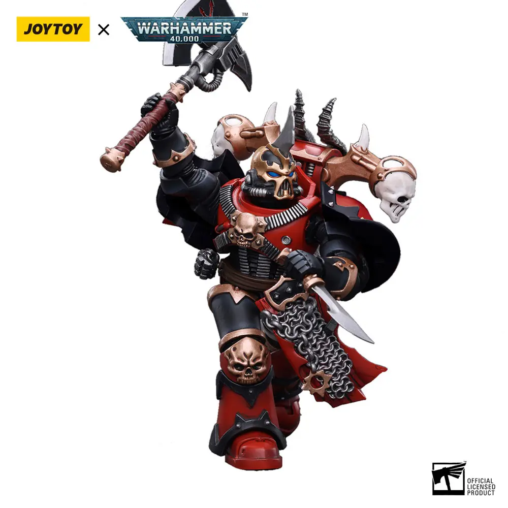 Warhammer 40k Action Figure 1/18 Chaos Space Marines Red Corsairs Exalted Champion Gotor the Blade 12 cm product photo