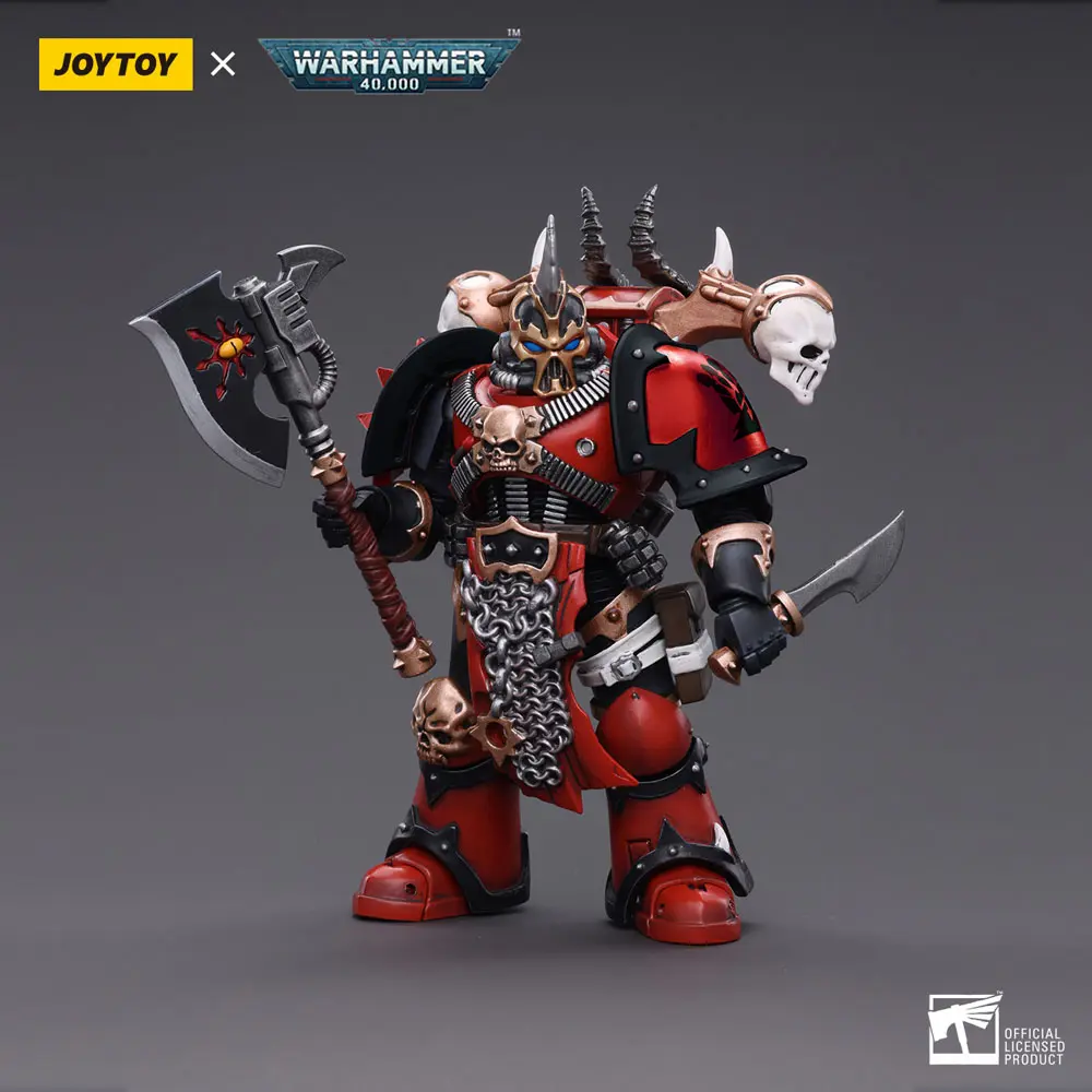 Warhammer 40k Action Figure 1/18 Chaos Space Marines Red Corsairs Exalted Champion Gotor the Blade 12 cm product photo