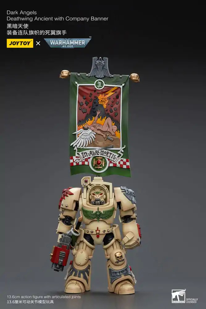 Warhammer 40k Action Figure 1/18 Dark Angels Deathwing Ancient with Company Banner 12 cm product photo