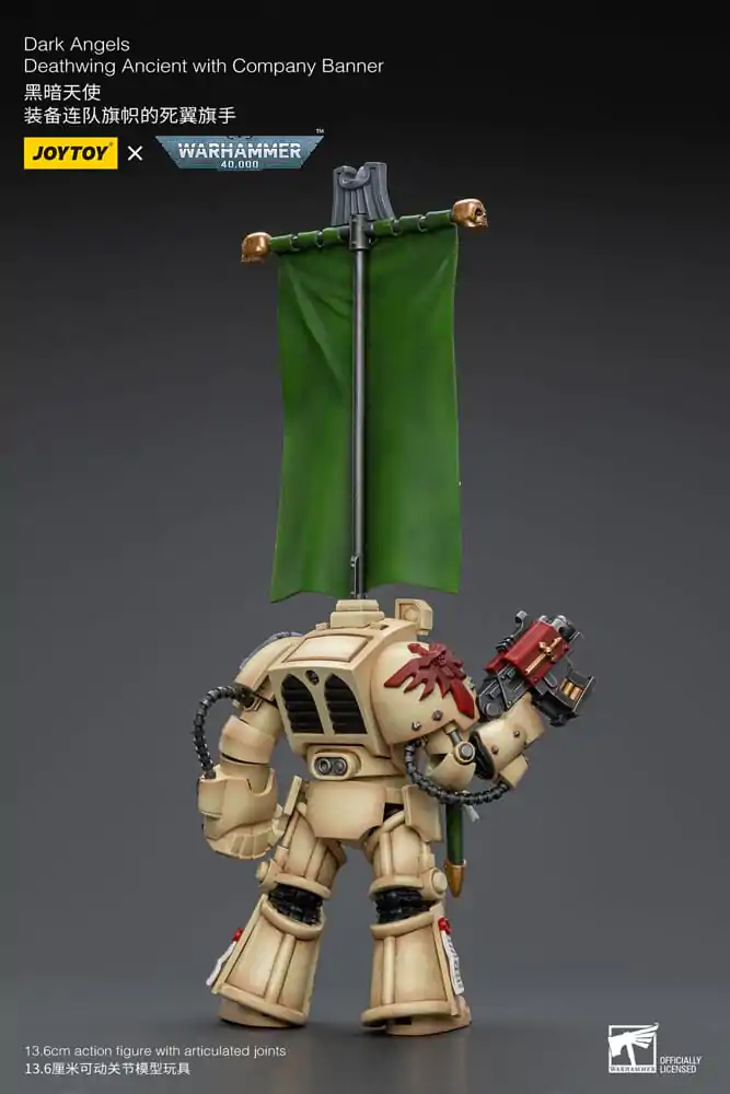 Warhammer 40k Action Figure 1/18 Dark Angels Deathwing Ancient with Company Banner 12 cm product photo