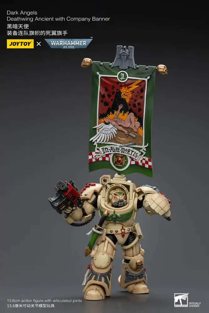 Warhammer 40k Action Figure 1/18 Dark Angels Deathwing Ancient with Company Banner 12 cm product photo