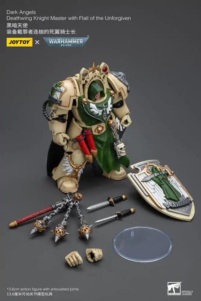 Warhammer 40k Action Figure 1/18 Dark Angels Deathwing Knight Master with Flail of the Unforgiven 12 cm termékfotó