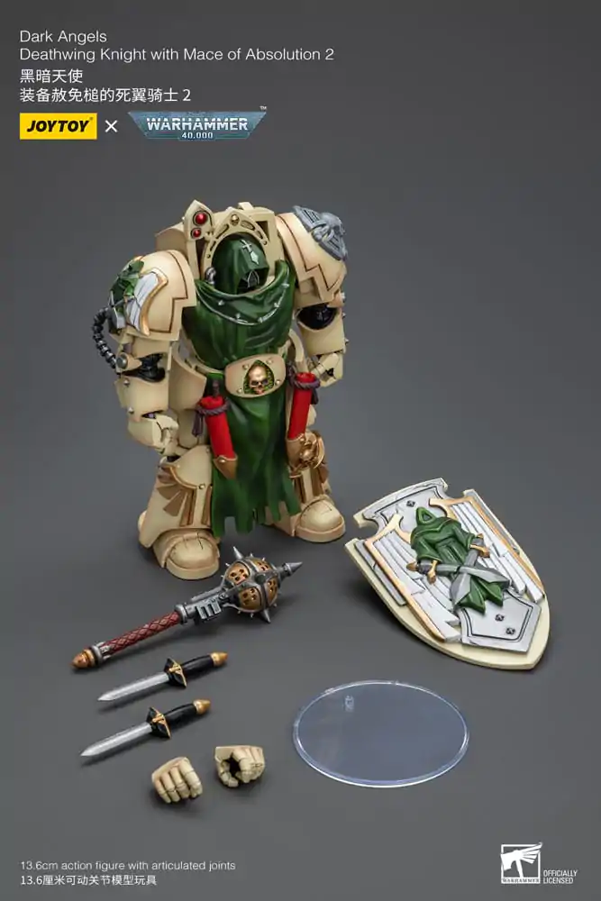 Warhammer 40k Action Figure 1/18 Dark Angels Deathwing Knight with Mace of Absolution 2 12 cm product photo