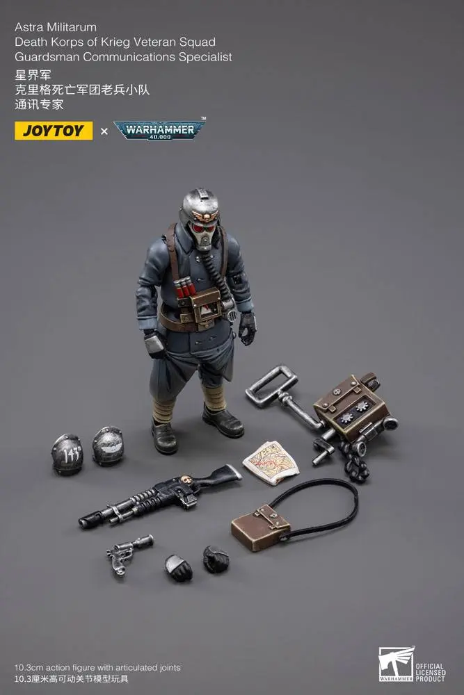 Warhammer 40k Action Figure 1/18 Death Korps of Krieg Veteran Squad Guardsman Communications Specialist 10 cm product photo