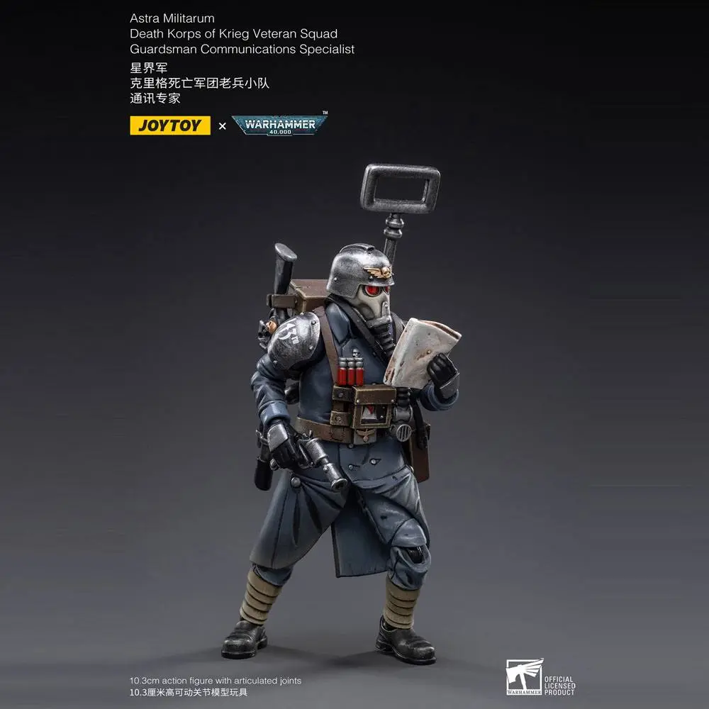 Warhammer 40k Action Figure 1/18 Death Korps of Krieg Veteran Squad Guardsman Communications Specialist 10 cm product photo