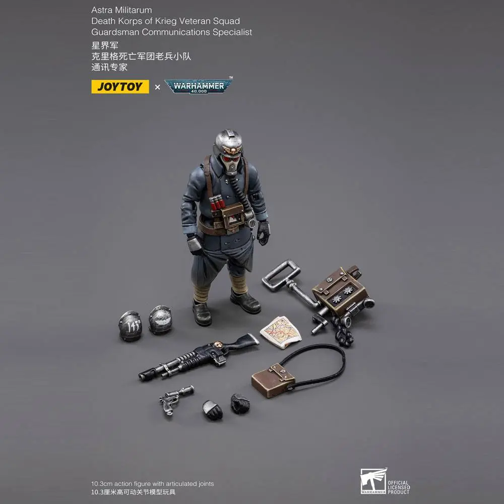 Warhammer 40k Action Figure 1/18 Death Korps of Krieg Veteran Squad Guardsman Communications Specialist 10 cm product photo