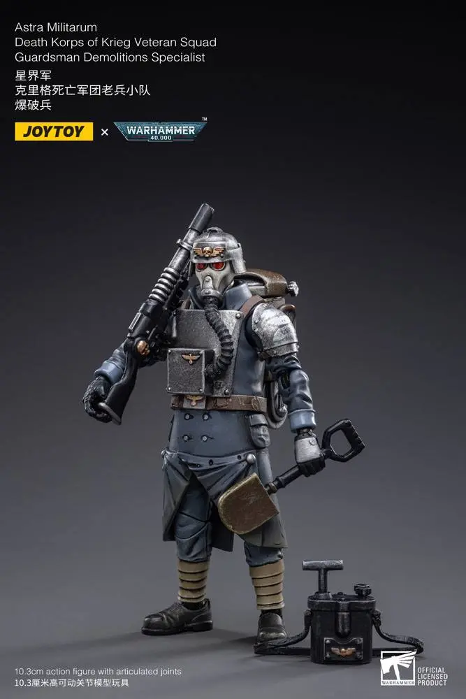 Warhammer 40k Action Figure 1/18 Death Korps of Krieg Veteran Squad Guardsman Demolitions Specialist 10 cm termékfotó