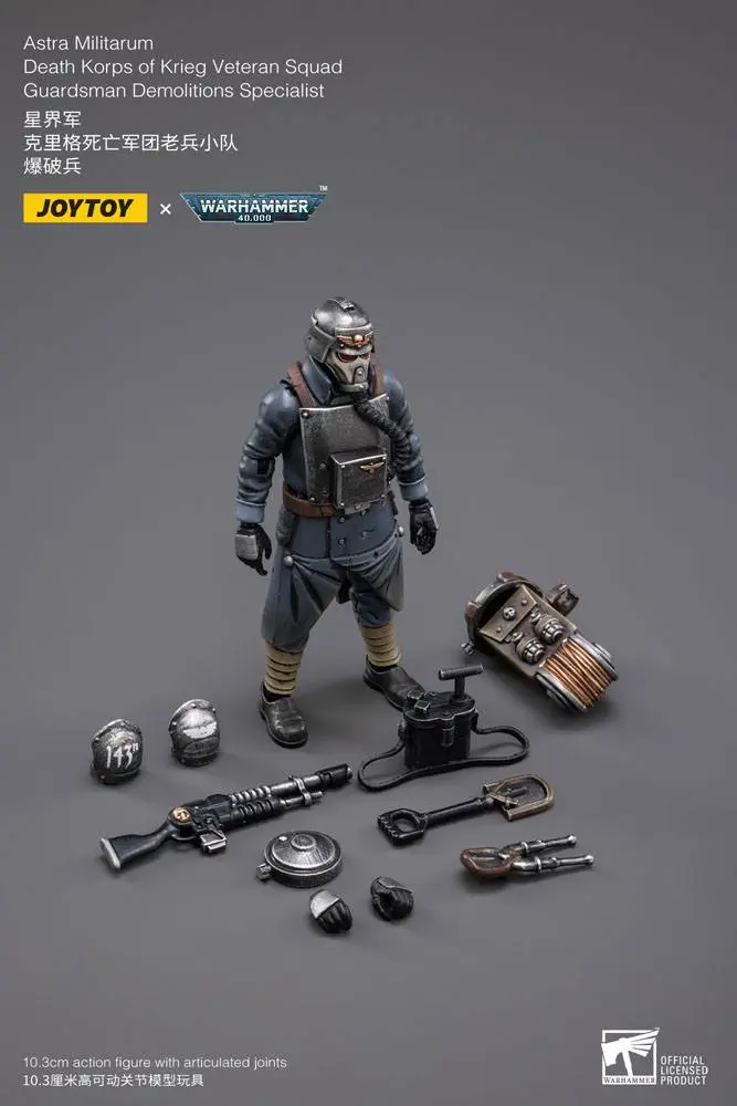 Warhammer 40k Action Figure 1/18 Death Korps of Krieg Veteran Squad Guardsman Demolitions Specialist 10 cm termékfotó