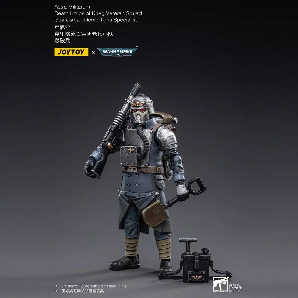 Warhammer 40k Action Figure 1/18 Death Korps of Krieg Veteran Squad Guardsman Demolitions Specialist 10 cm termékfotó