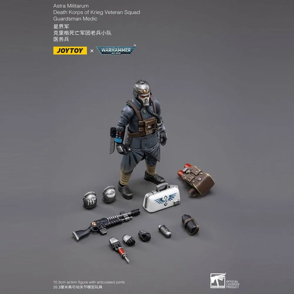 Warhammer 40k Action Figure 1/18 Death Korps of Krieg Veteran Squad Guardsman Medic 10 cm product photo