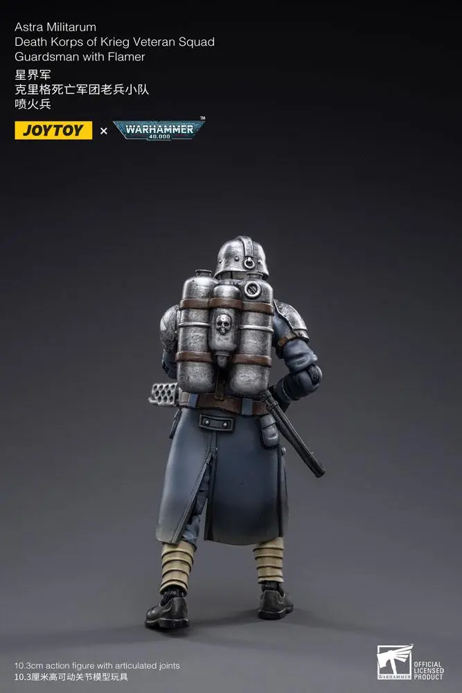 Warhammer 40k Action Figure 1/18 Death Korps of Krieg Veteran Squad Guardsman with Flamer 10 cm product photo
