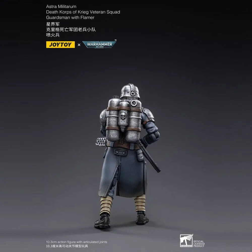 Warhammer 40k Action Figure 1/18 Death Korps of Krieg Veteran Squad Guardsman with Flamer 10 cm product photo