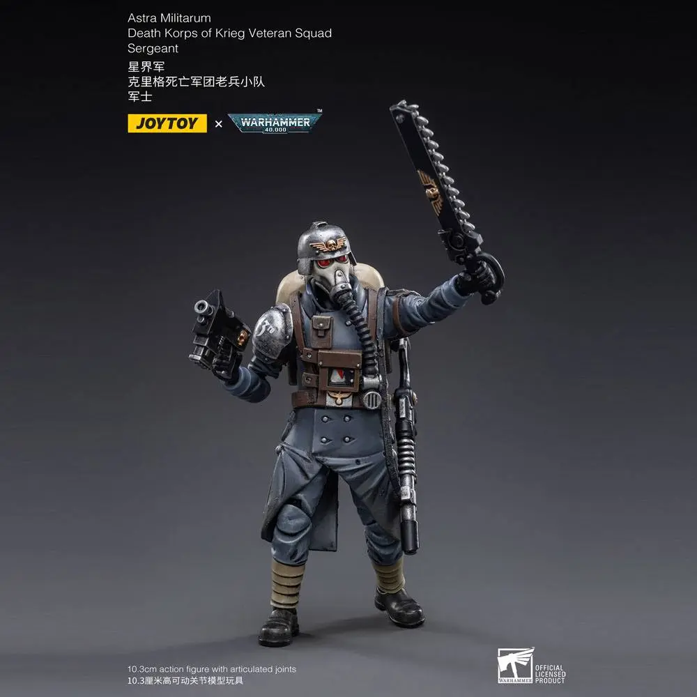 Warhammer 40k Action Figure 1/18 Death Korps of Krieg Veteran Squad Sergeant 10 cm termékfotó