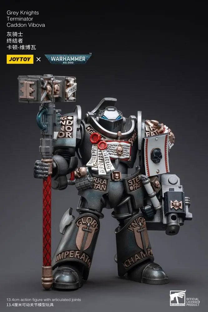 Warhammer 40k Action Figure 1/18 Grey Knights Terminator Caddon Vibova 13 cm product photo