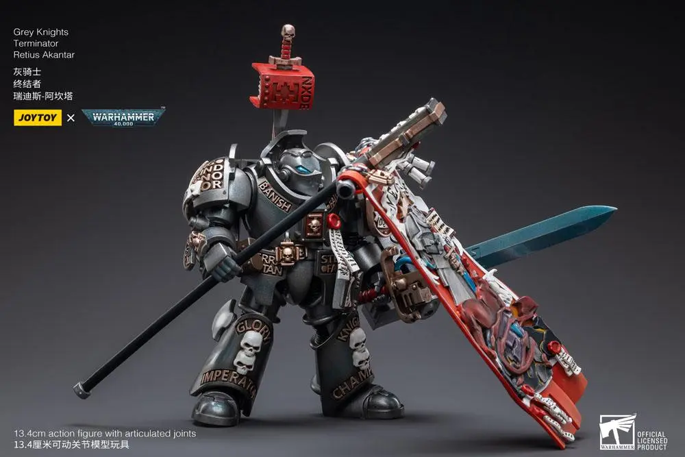 Warhammer 40k Action Figure 1/18 Grey Knights Terminator Retius Akantar 13 cm termékfotó