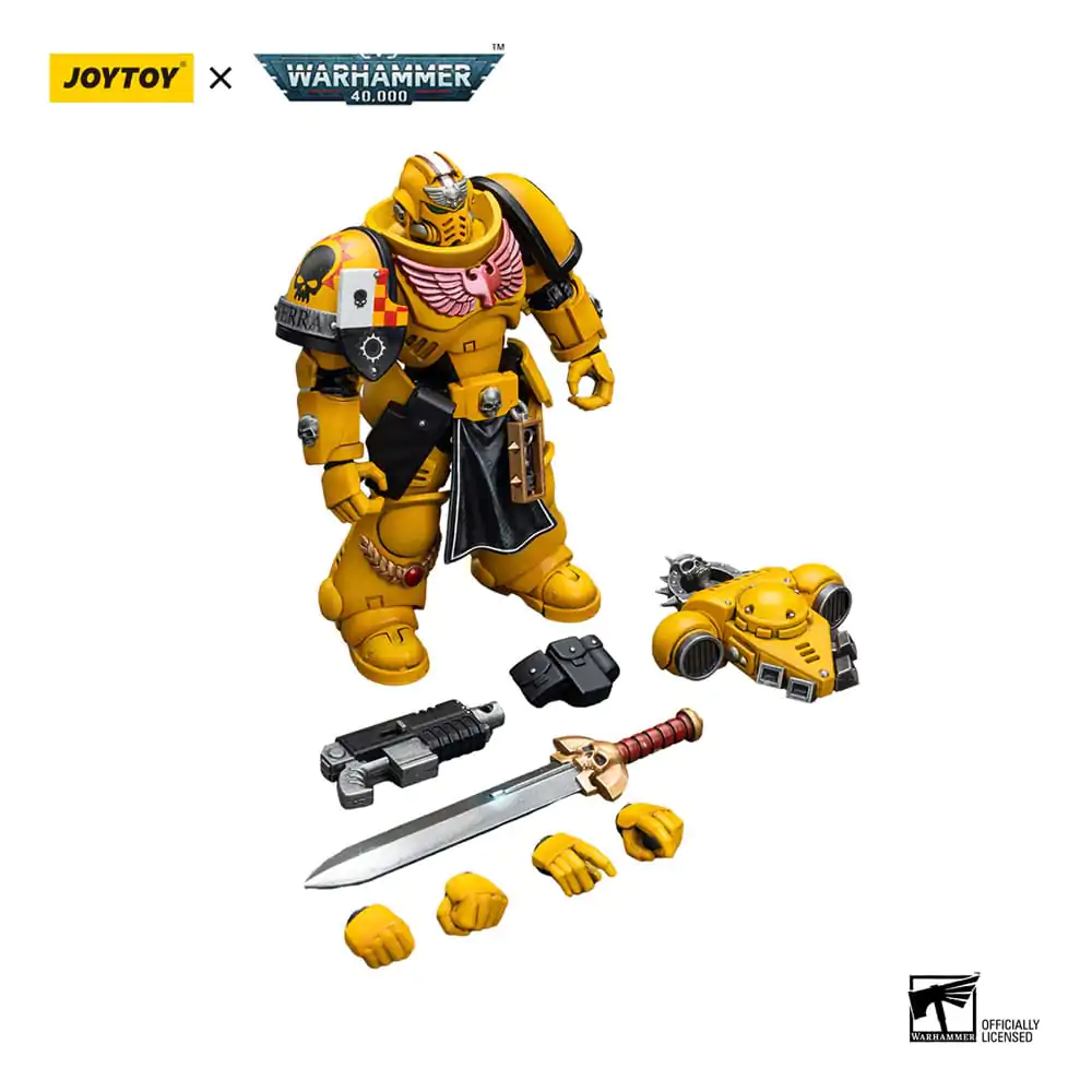 Warhammer 40k Action Figure 1/18 Imperial Fists Lieutenant with Power Sword 12 cm termékfotó