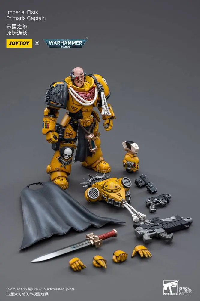 Warhammer 40k Action Figure 1/18 Imperial Fists Primaris Captain 12 cm product photo