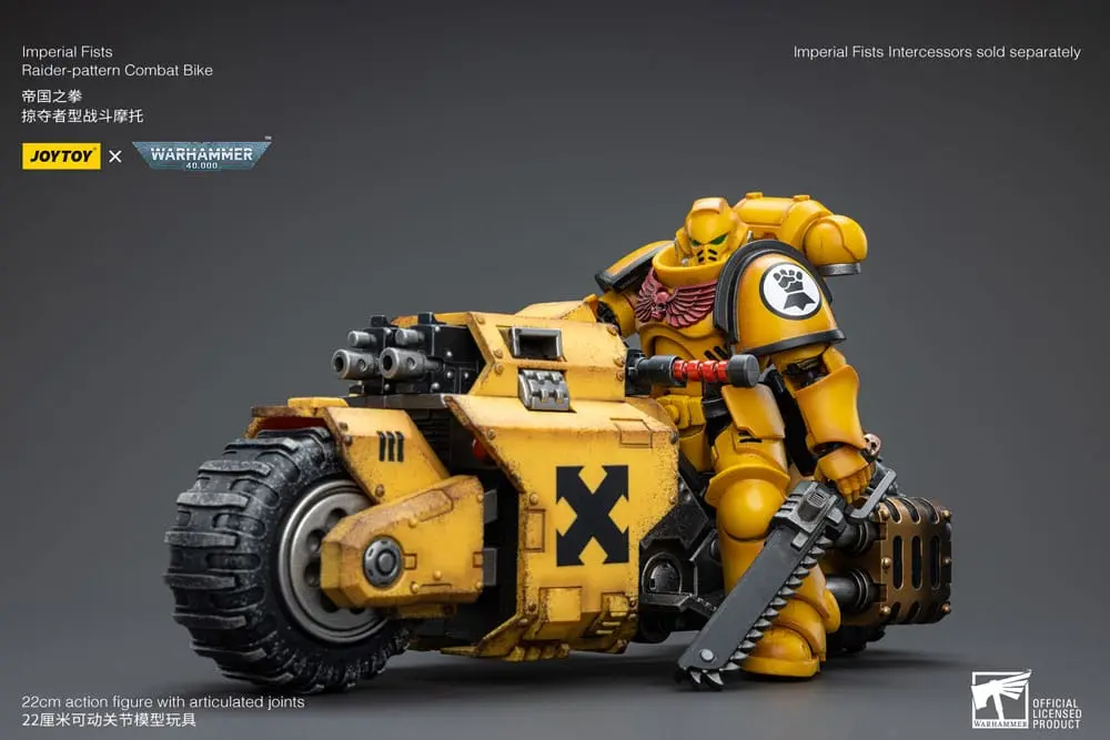 Warhammer 40k Vehicle 1/18 Imperial Fists Raider-pattern Combat Bike 22 cm product photo