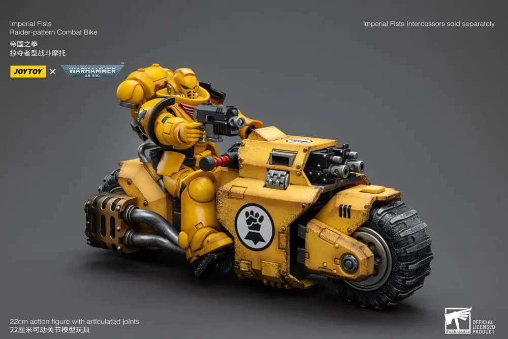 Warhammer 40k Vehicle 1/18 Imperial Fists Raider-pattern Combat Bike 22 cm product photo