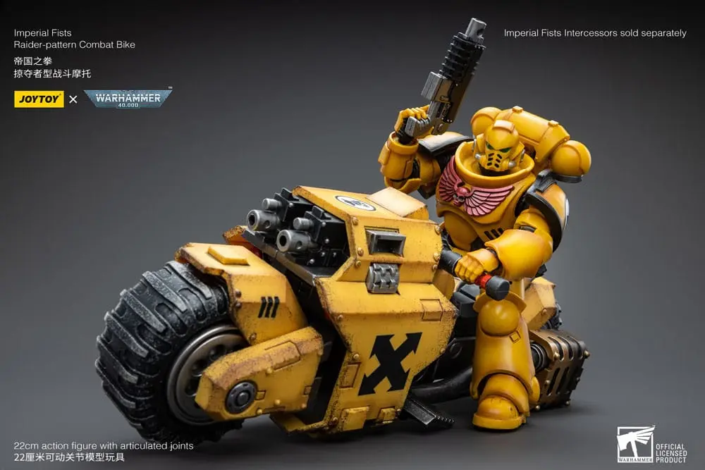 Warhammer 40k Vehicle 1/18 Imperial Fists Raider-pattern Combat Bike 22 cm product photo