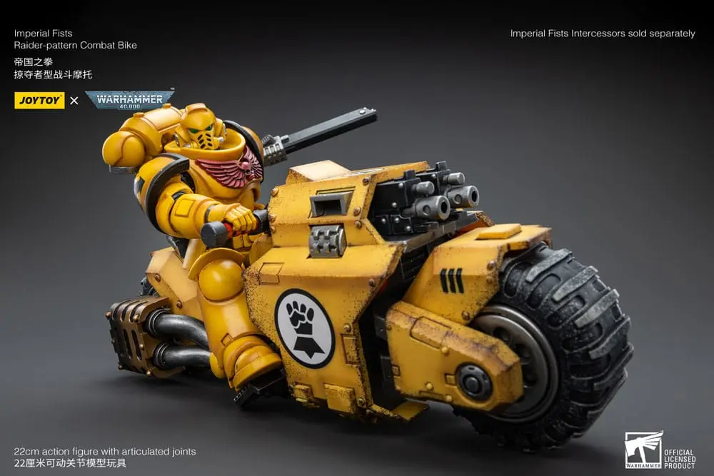 Warhammer 40k Vehicle 1/18 Imperial Fists Raider-pattern Combat Bike 22 cm product photo