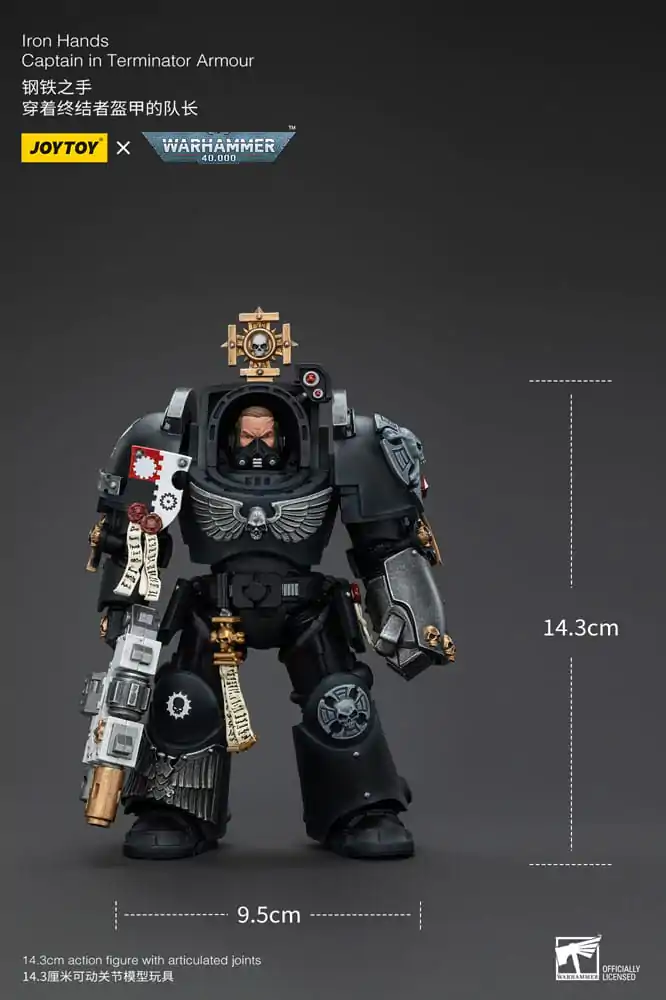 Warhammer 40k Action Figure 1/18 Iron Hands Captain in Terminator Armour 14 cm termékfotó