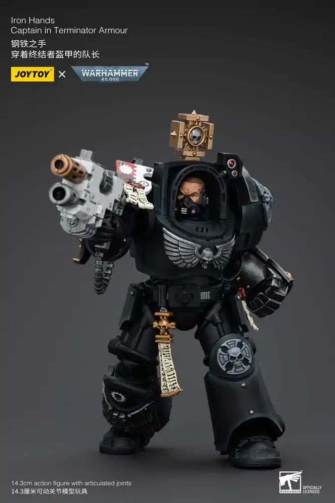 Warhammer 40k Action Figure 1/18 Iron Hands Captain in Terminator Armour 14 cm termékfotó