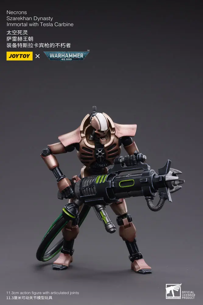 Warhammer 40k Action Figure 2-Pack 1/18 Necrons Szarekhan Dynasty Immortal with Tesla Carbine 11 cm termékfotó