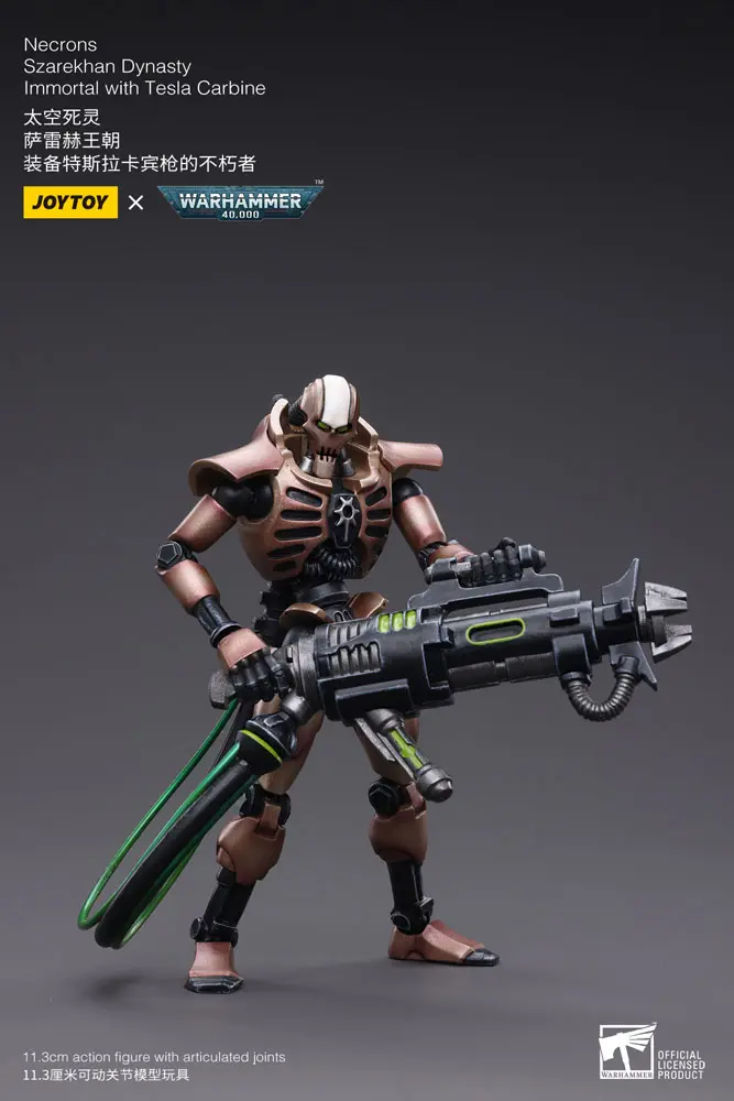 Warhammer 40k Action Figure 2-Pack 1/18 Necrons Szarekhan Dynasty Immortal with Tesla Carbine 11 cm termékfotó