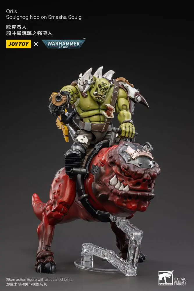 Warhammer 40k Action Figure 1/18 Orks Squighog Nob On Smasha Squig product photo