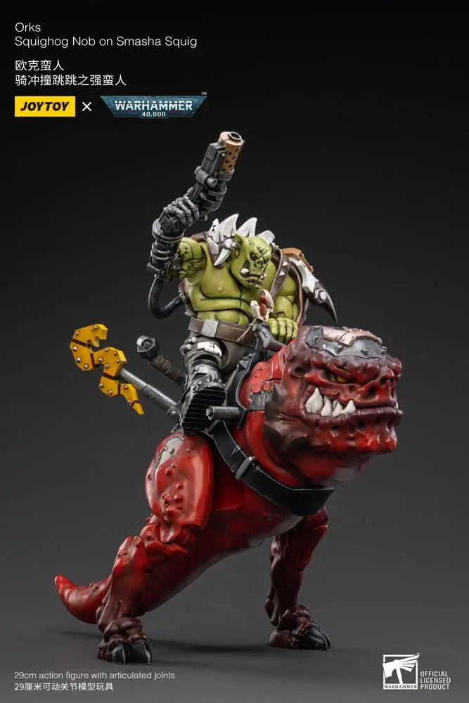 Warhammer 40k Action Figure 1/18 Orks Squighog Nob On Smasha Squig product photo