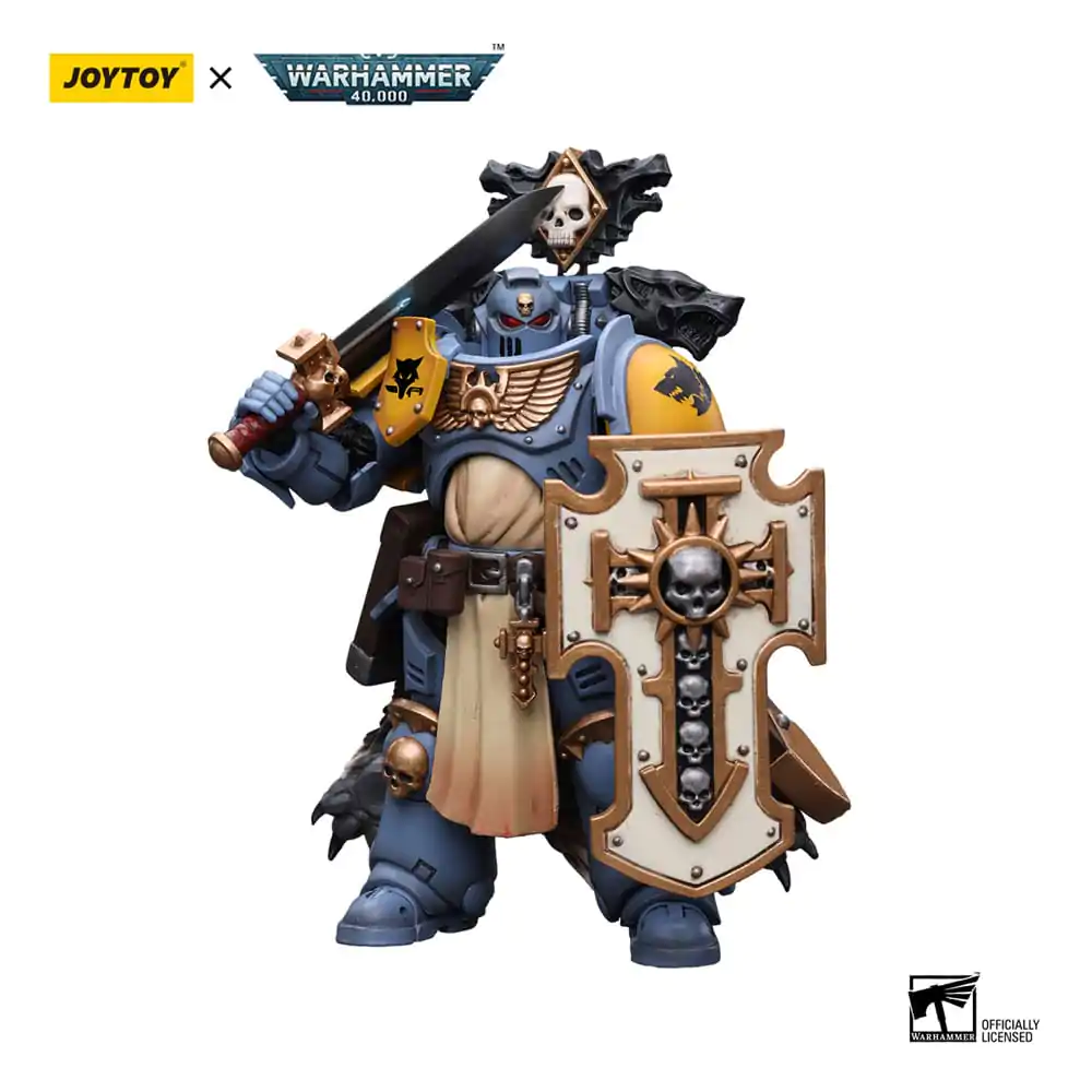 Warhammer 40k Action Figure 1/18 Primaris Space Marines Space Wolves Bladeguard Veteran 12 cm product photo